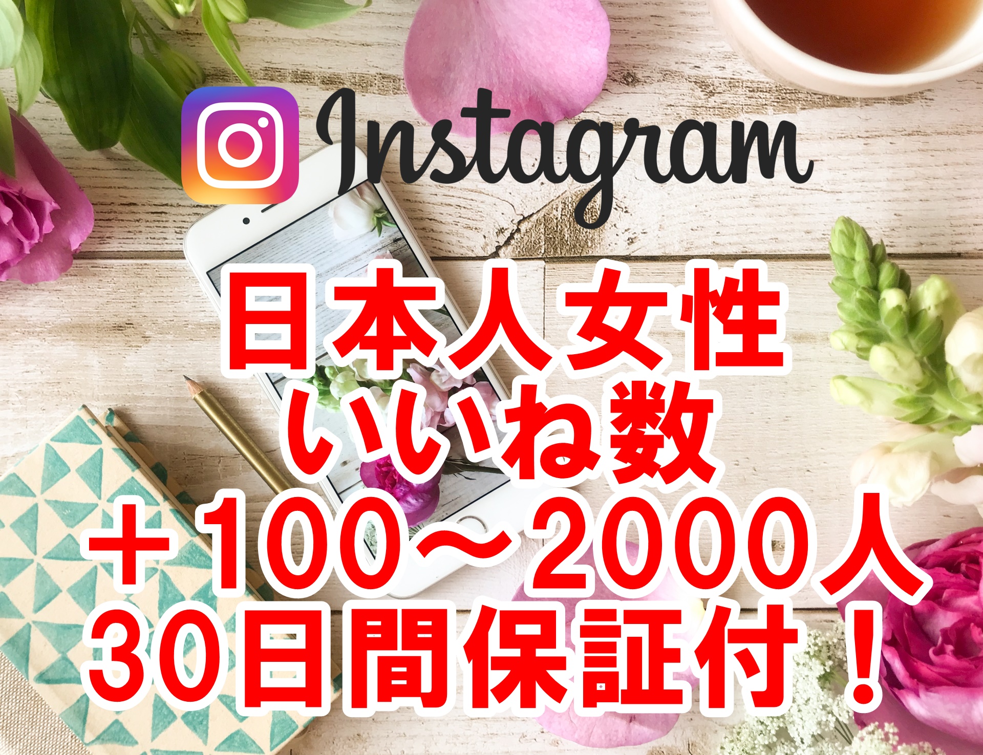 Instagram日本人女性いいね増加プロモーション【保証付】